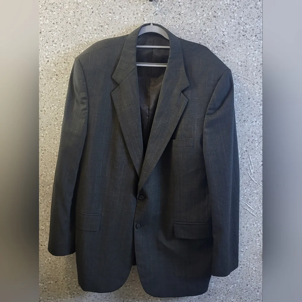 Vintage,Bert Pulitzer, Men's Blazer/Sport Coat, Plaid Tan Details, Size 48 L‎